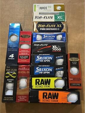(14) Golf Ball Sleeves Lot (Nike Top Flite Srixon Pinnacle) 44 Balls
